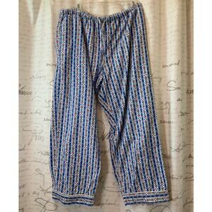 Lanz of Salzburg Womens Large 100% Cotton Floral Pajama Sleep Lounge Pants